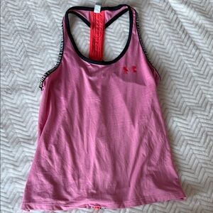 Under Armour Pink and Black Athletic Tank